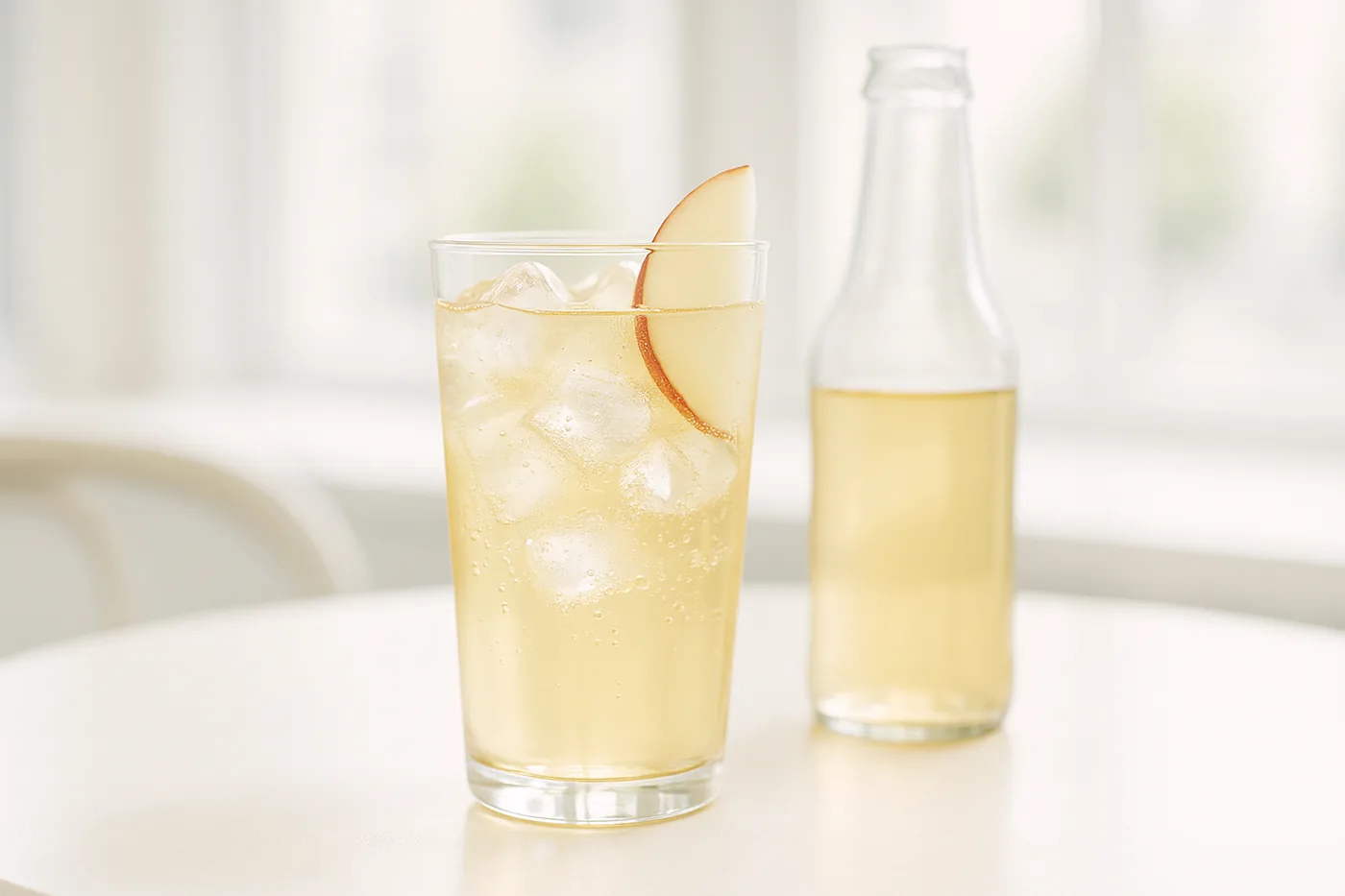 Apple spritzer in a glass