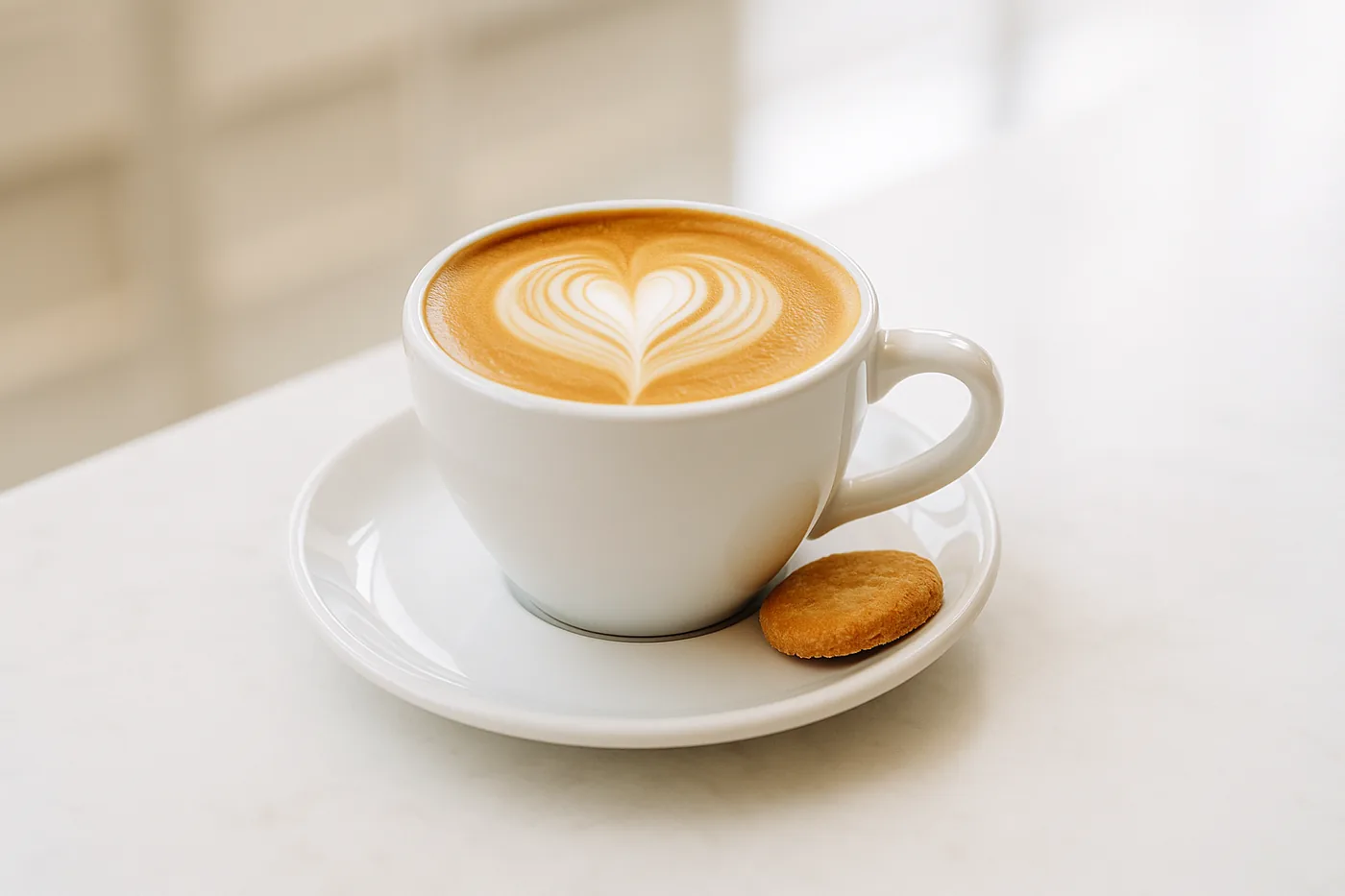 A cappuccino with latte art