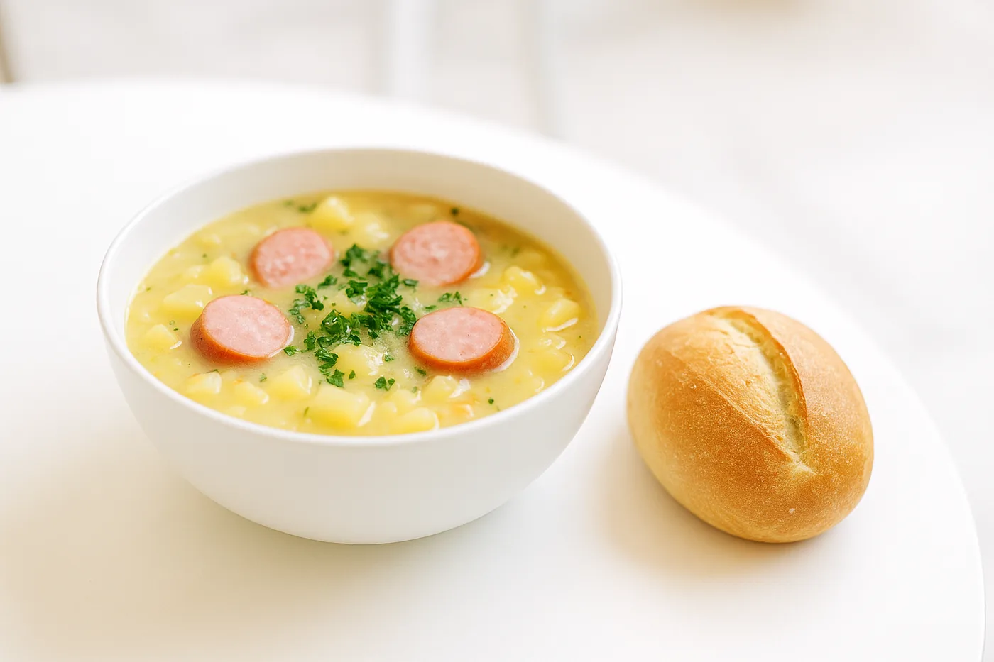 Potato soup with sausage