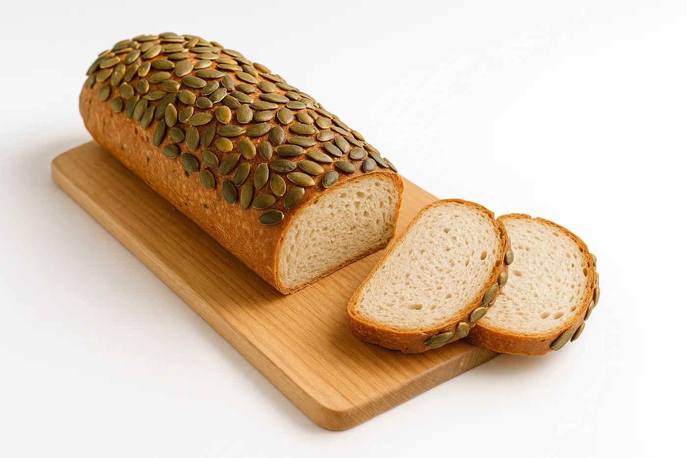 Pumpkin-seed bread, seeds on the crust