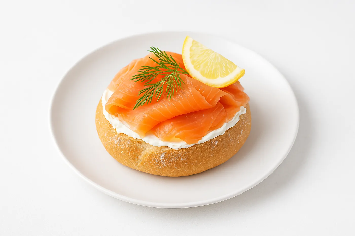 Smoked-salmon roll with dill