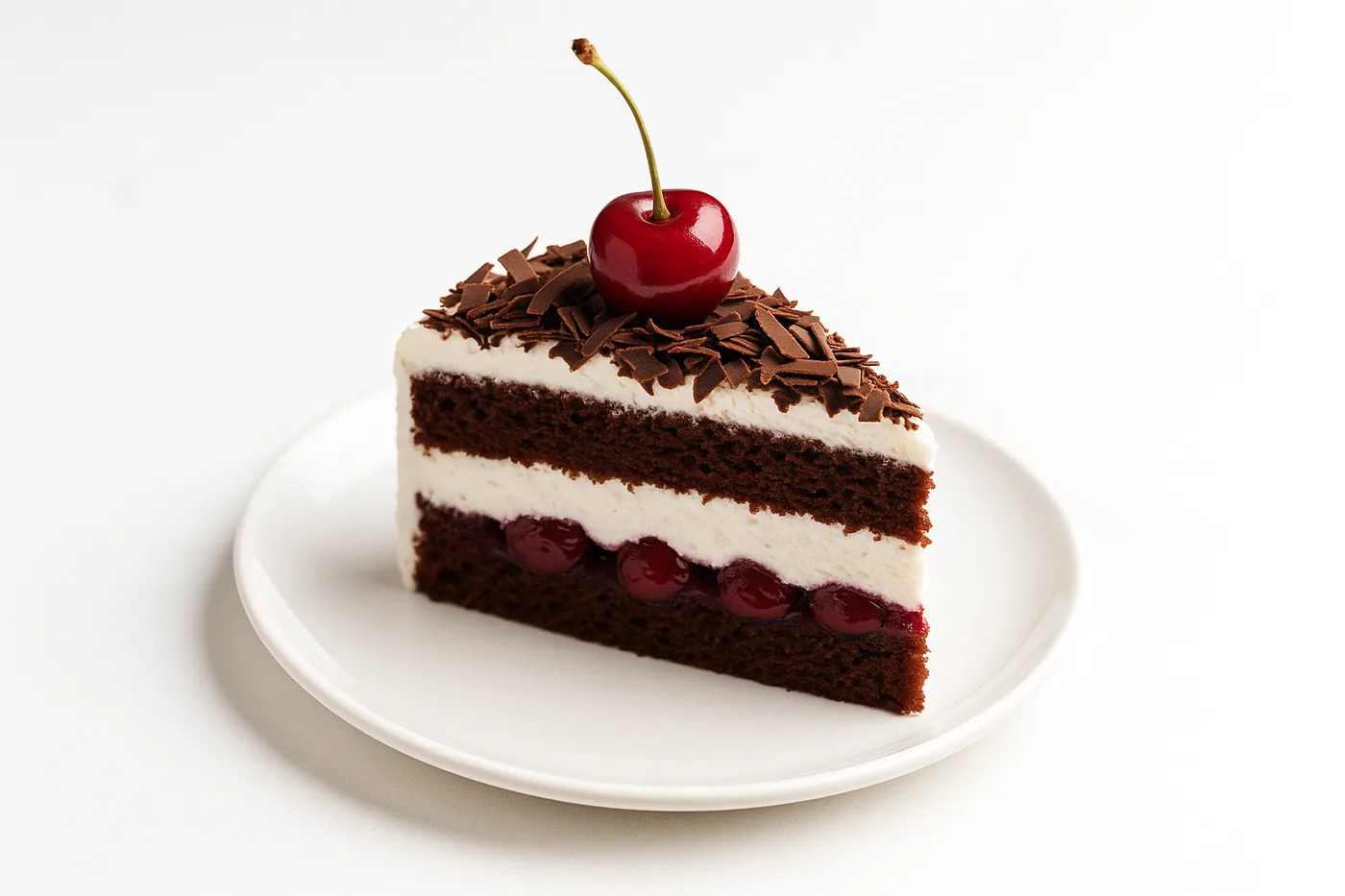 A slice of Black Forest gateau