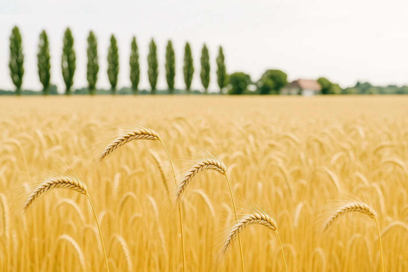 A rye field on the Lower Rhine in early summer